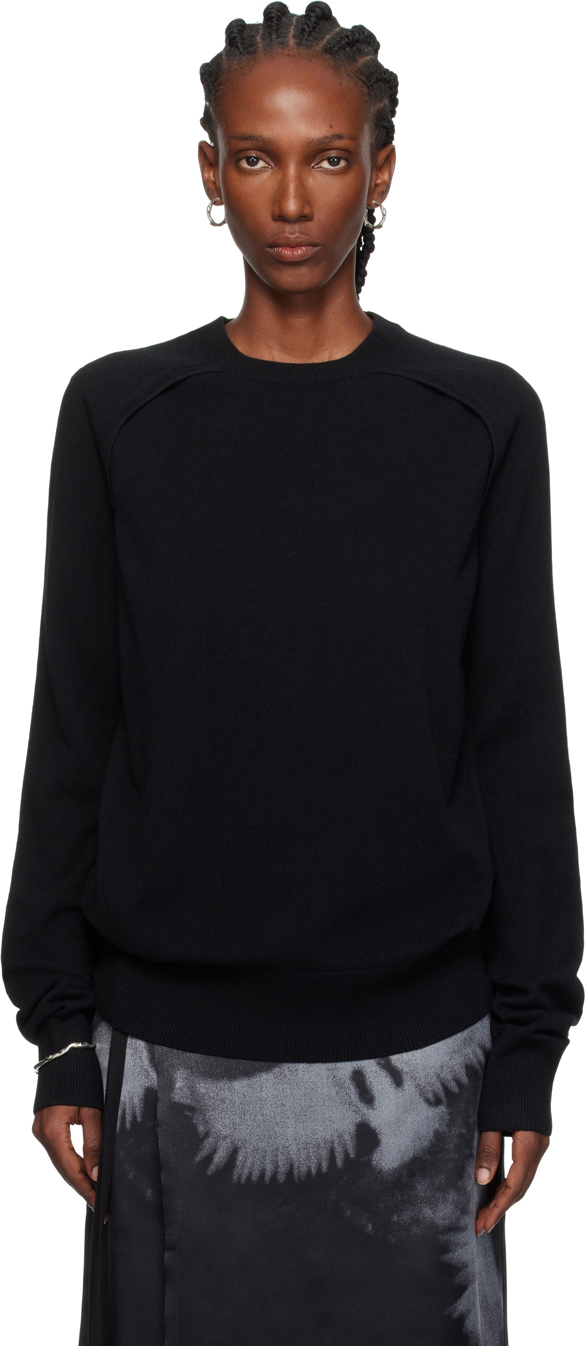 Ann Demeulemeester Black Ulu Cut-Out Sweater