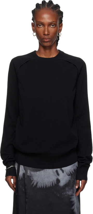 Photo: Ann Demeulemeester Black Ulu Cut-Out Sweater