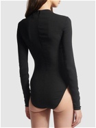 VERSACE - Georgette Long Sleeved Corset Bodysuit