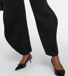 Alaïa High-rise knit barrel-leg pants