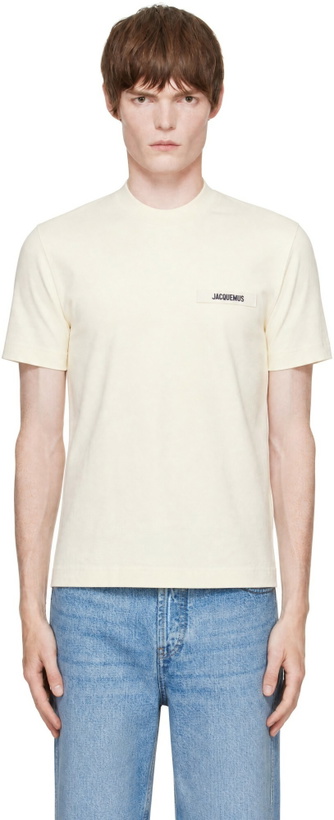 Photo: JACQUEMUS Beige 'The Gros Grain' T-shirt