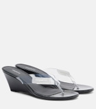 Coperni Logo PVC wedge thong sandals