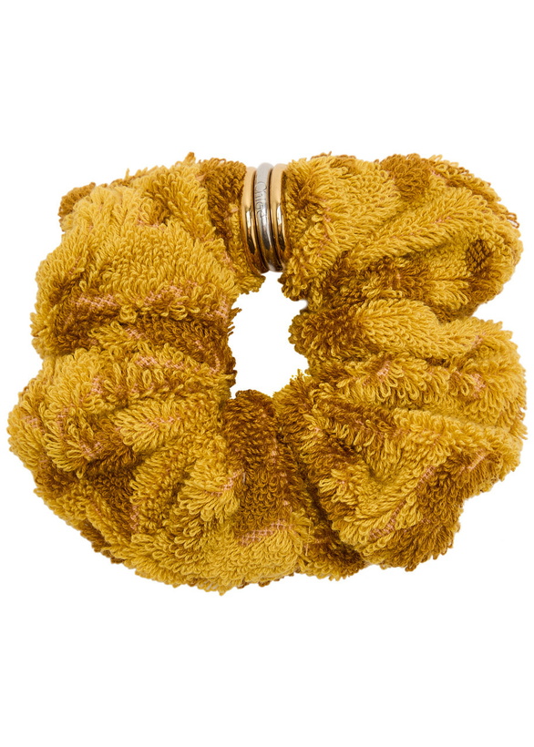 Photo: Chloe Floral-jacquard Terry Scrunchie - Green - One Size