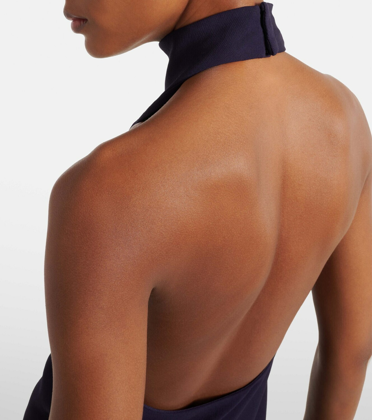 Alaïa Asymmetric halterneck midi dress