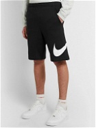 Nike - Sportswear Club Logo-Print Cotton-Blend Jersey Shorts - Black