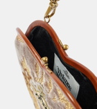Vivienne Westwood Bella Heart Frame velvet tote bag
