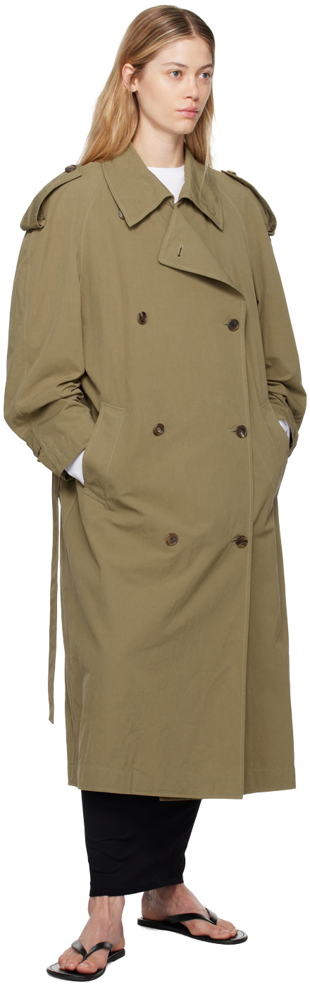 The Row Khaki Denver Down Trench Coat