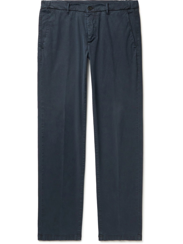 Photo: Altea - Dumbo Straight-Leg Stretch Lyocell and Cotton-Blend Twill Trousers - Blue