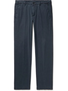 Altea - Dumbo Straight-Leg Stretch Lyocell and Cotton-Blend Twill Trousers - Blue