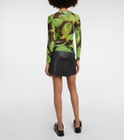 Louisa Ballou - Printed mesh top