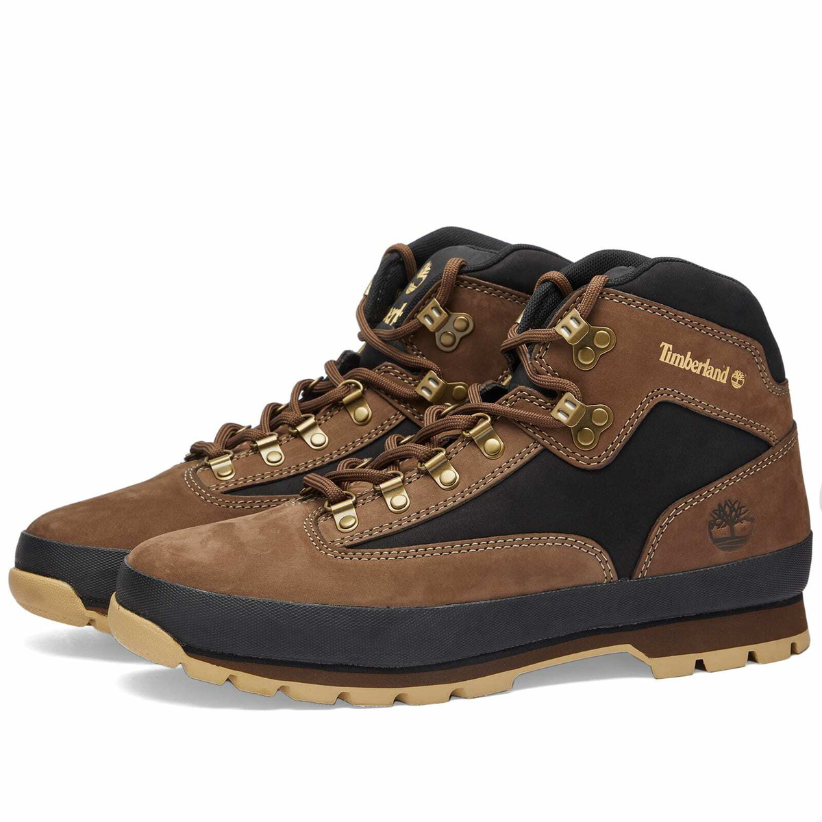 Timberland Men s Euro Hiker Leather in Dark Brown Nubuck Timberland