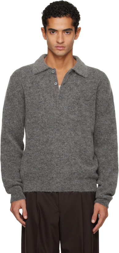 Photo: Sunflower Gray Mohair Polo