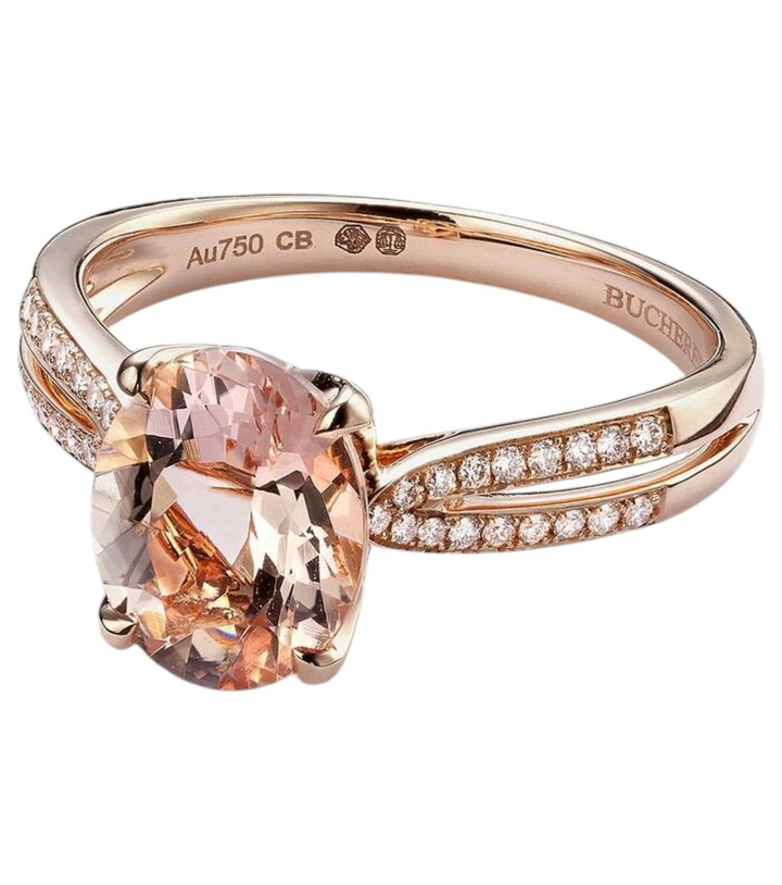 Photo: Bucherer Fine Jewellery Blush 18kt rose gold ring with diamonds and morganites