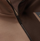 Fendi - Logo-Print Two-Tone Tech-Jersey Track Jacket - Brown