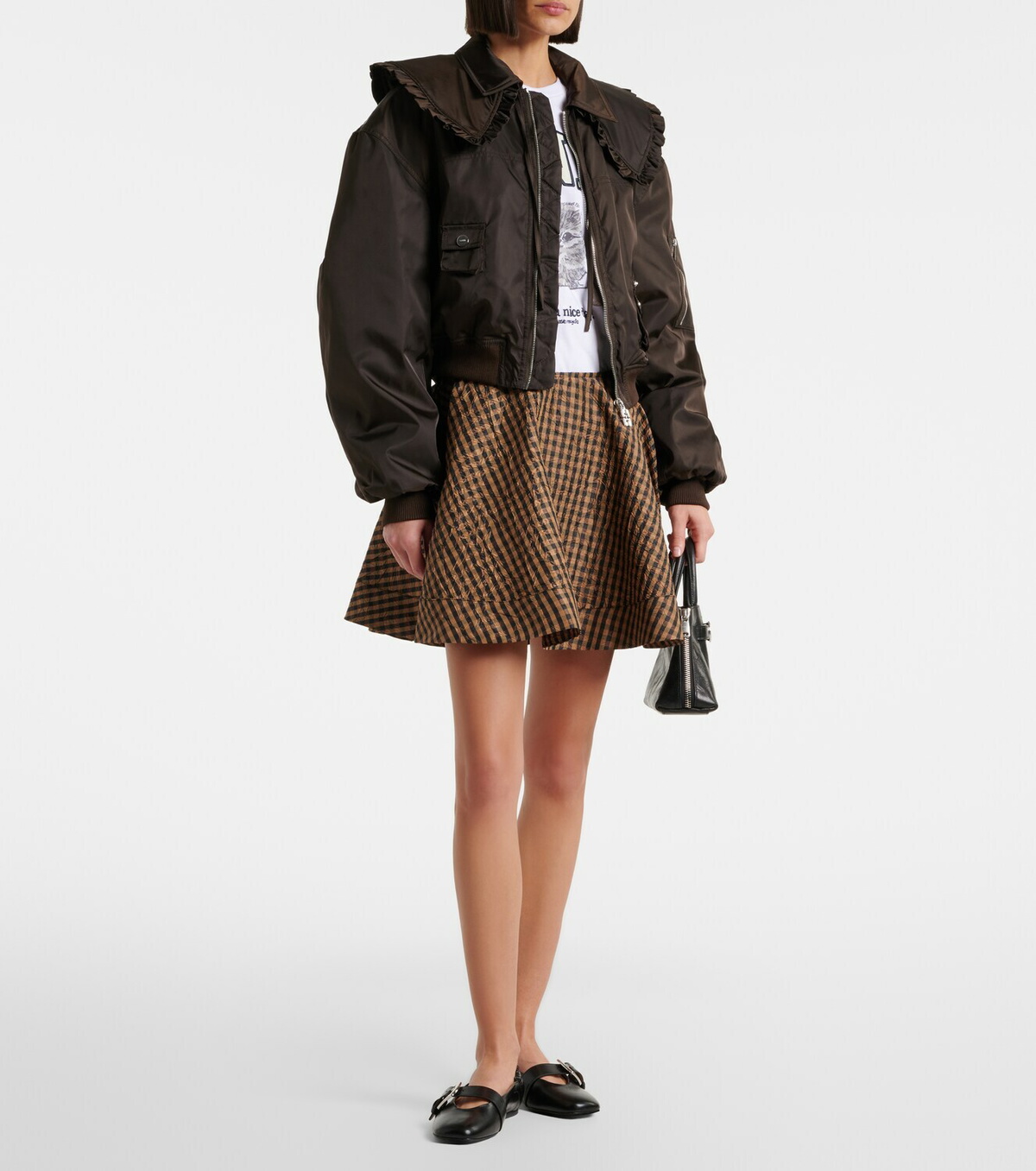 Ganni Duchess bomber jacket