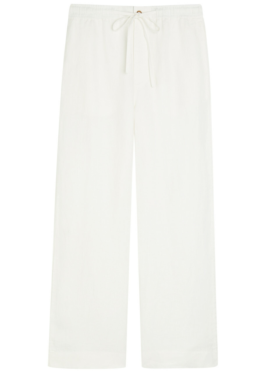 Polo Ralph Lauren Wide-leg Linen Trousers White