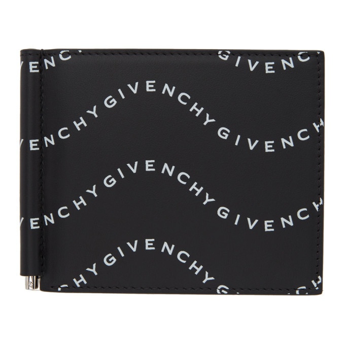 Givenchy Black and White Wave Logo Wallet Givenchy