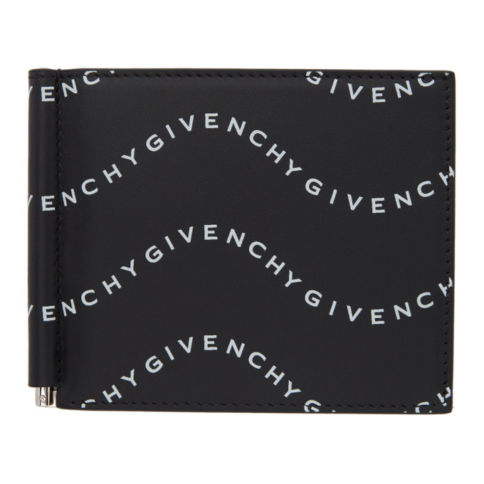 Photo: Givenchy Black and White Wave Logo Wallet