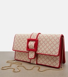 Manolo Blahnik Maycap raffia-effect clutch