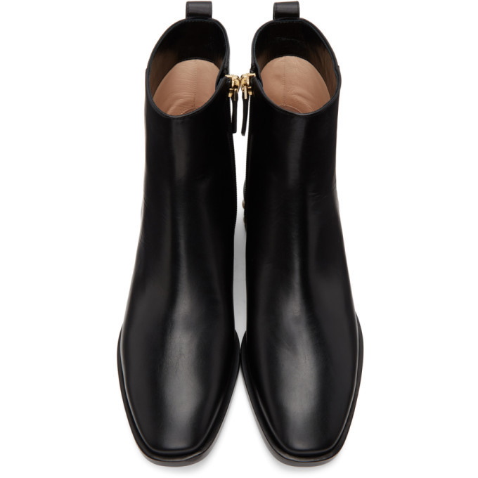 NicholasKirkwood Casati Pearl Ankle Boot. Black Crosta. Pearl Heel