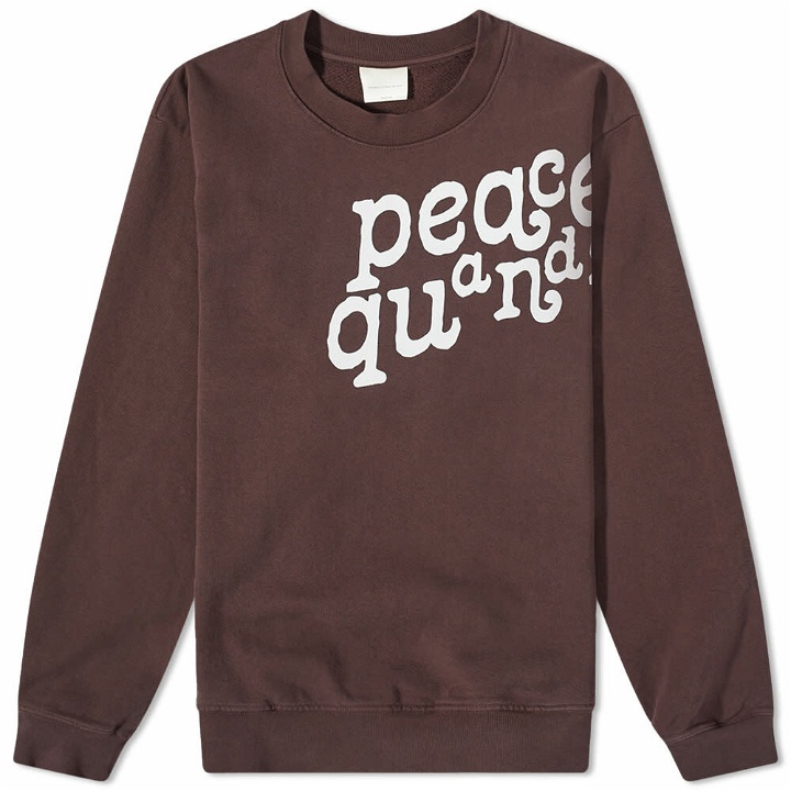 Photo: Museum of Peace and Quiet Etched Crew Sweat in Brown