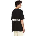 Essentials Black Boxy Graphic Logo T-Shirt