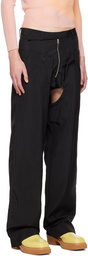 Eckhaus Latta Black Husk Chap Trousers