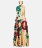 Johanna Ortiz Floral linen midi dress