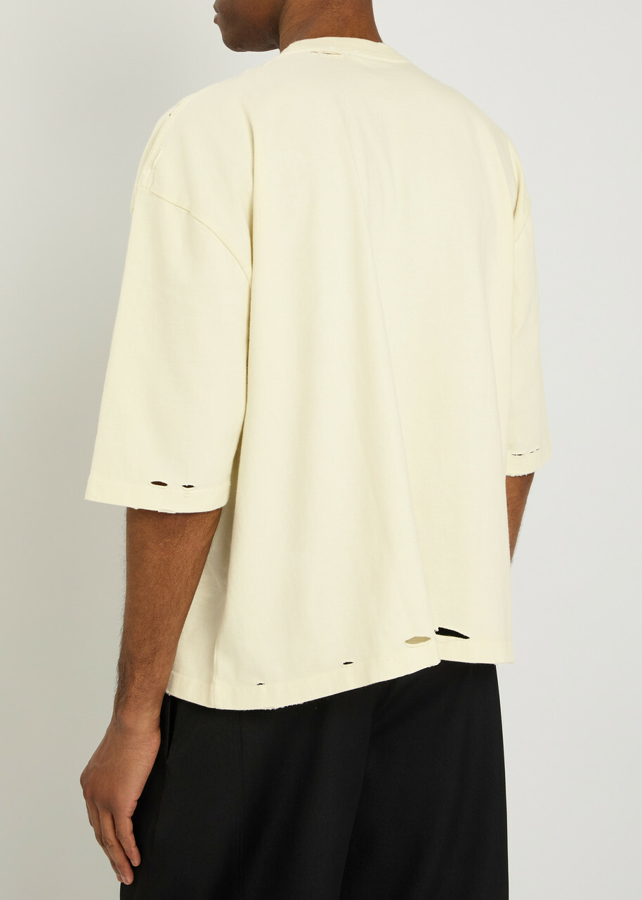 Willy Chavarria Tectate Buffalo Printed Cotton T-shirt White