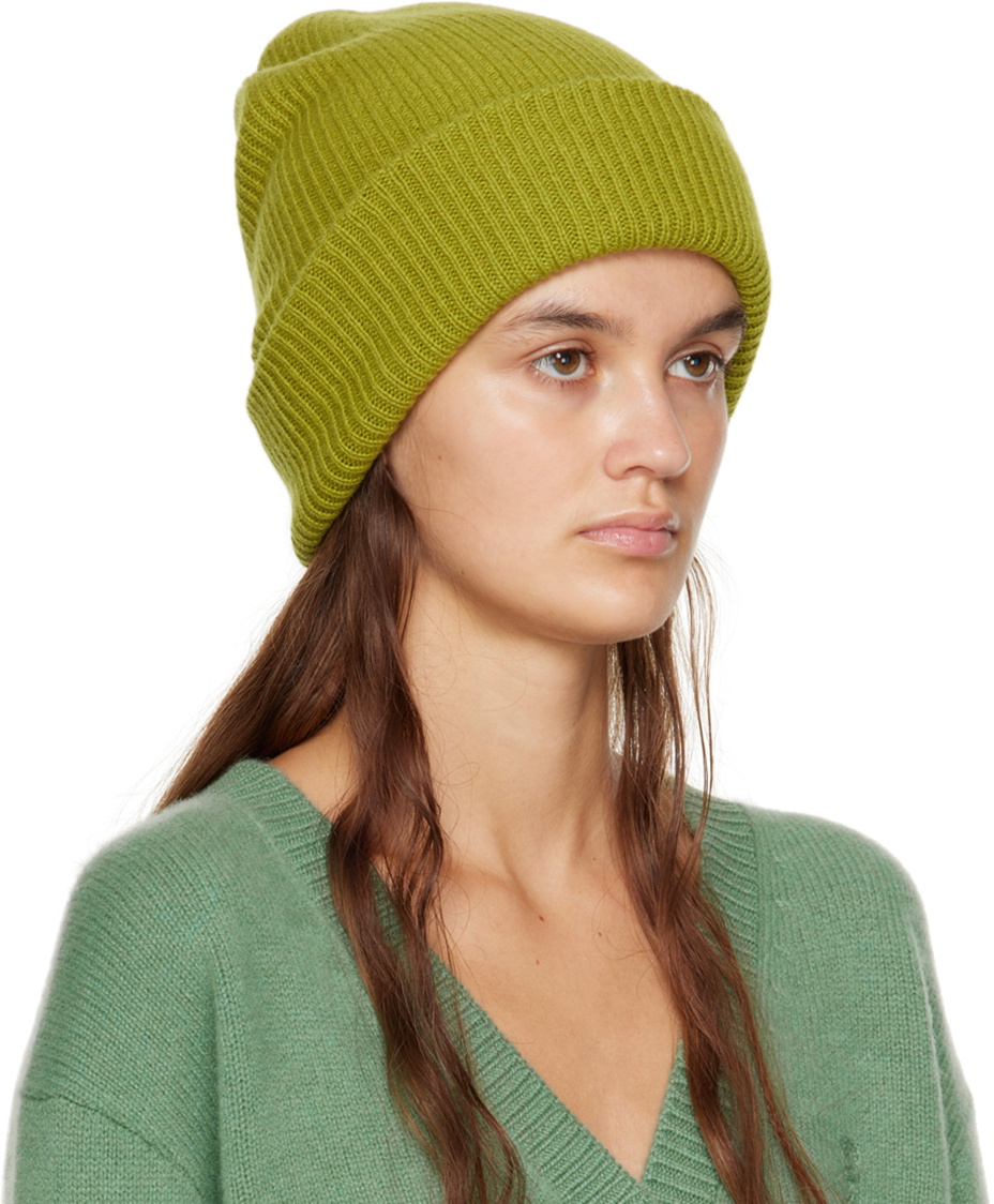 The Elder Statesman Green Parker Beanie