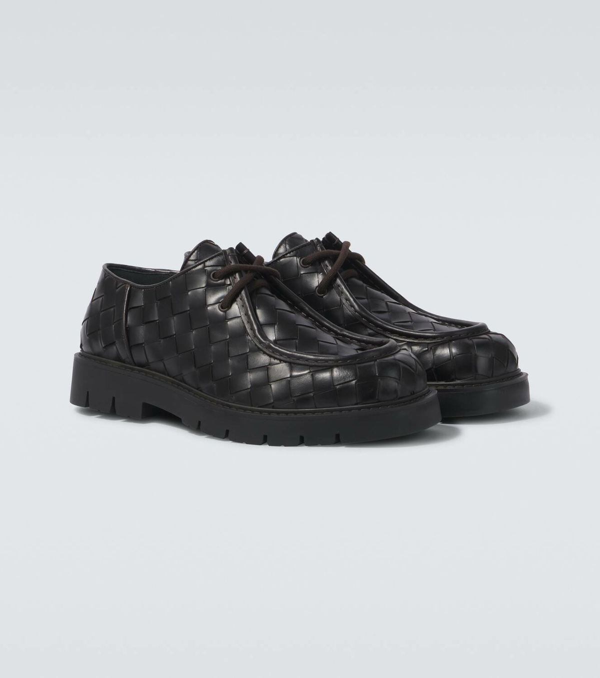 Bottega Veneta Haddock Intrecciato leather Derby shoes
