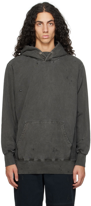 Photo: UNDERCOVER Gray Distressed Hoodie