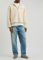 Mki Miyuki Zoku Half-zip Bouclé Sweatshirt Off White