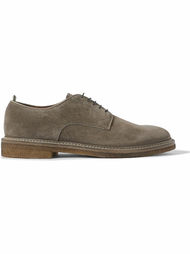Photo: Officine Creative - Hopkins Suede Derby Shoes - Green