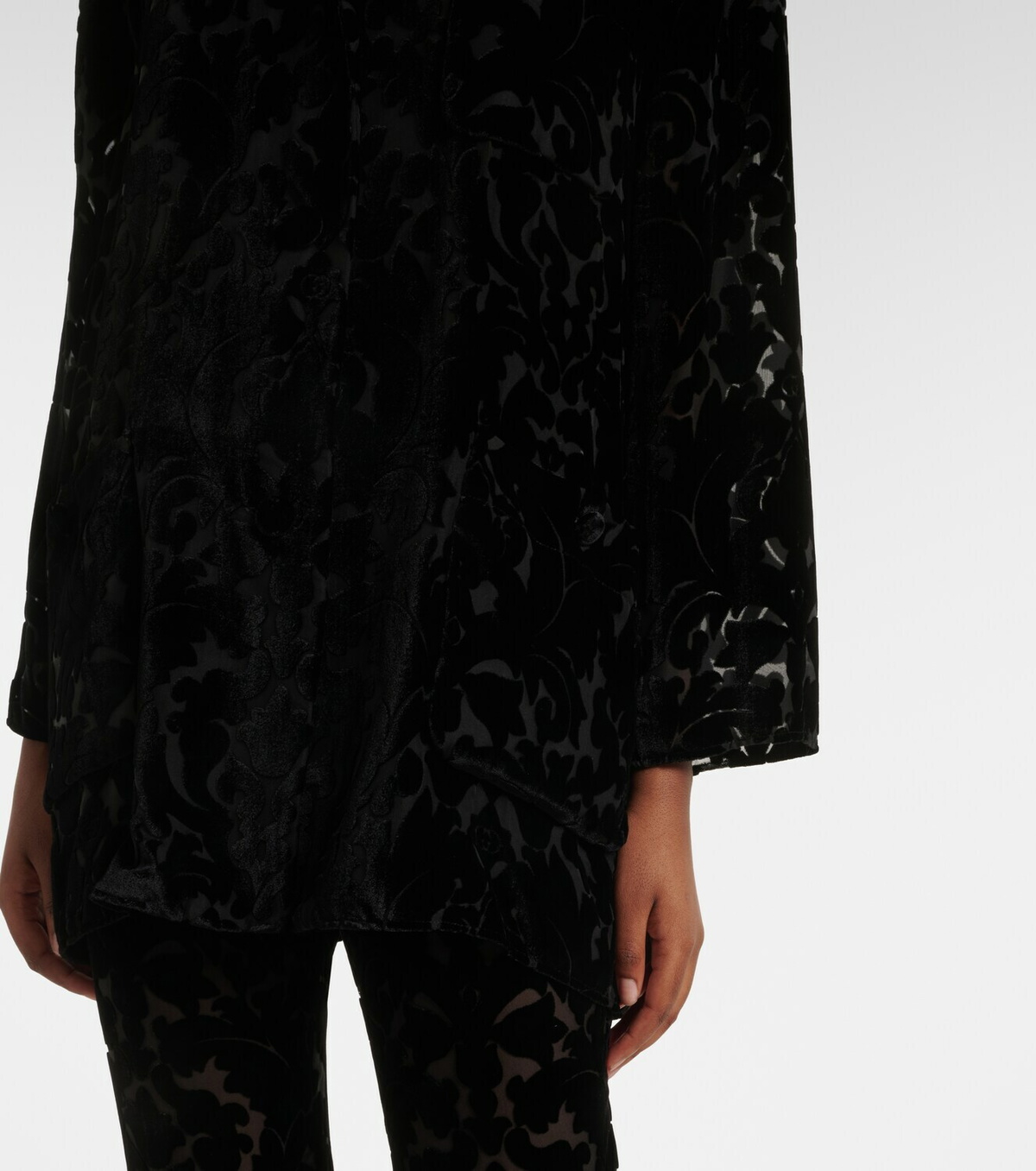 Gucci Floral devoré velour shirt