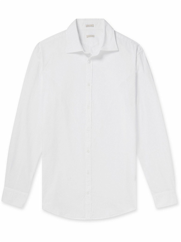 Photo: Massimo Alba - Genova Brushed-Twill Shirt - White