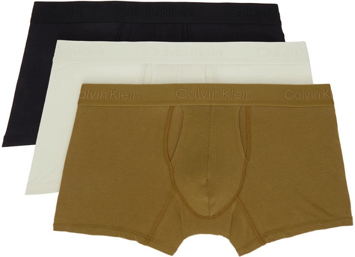 Photo: Calvin Klein Underwear Three-Pack Multicolor Standard Trunk Boxers