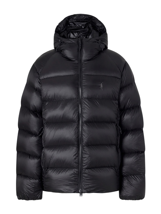 Photo: Polo Ralph Lauren - Logo-Embroidered Shell Hooded Down Jacket - Black