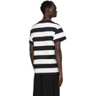 Yohji Yamamoto Black and White Striped T-Shirt
