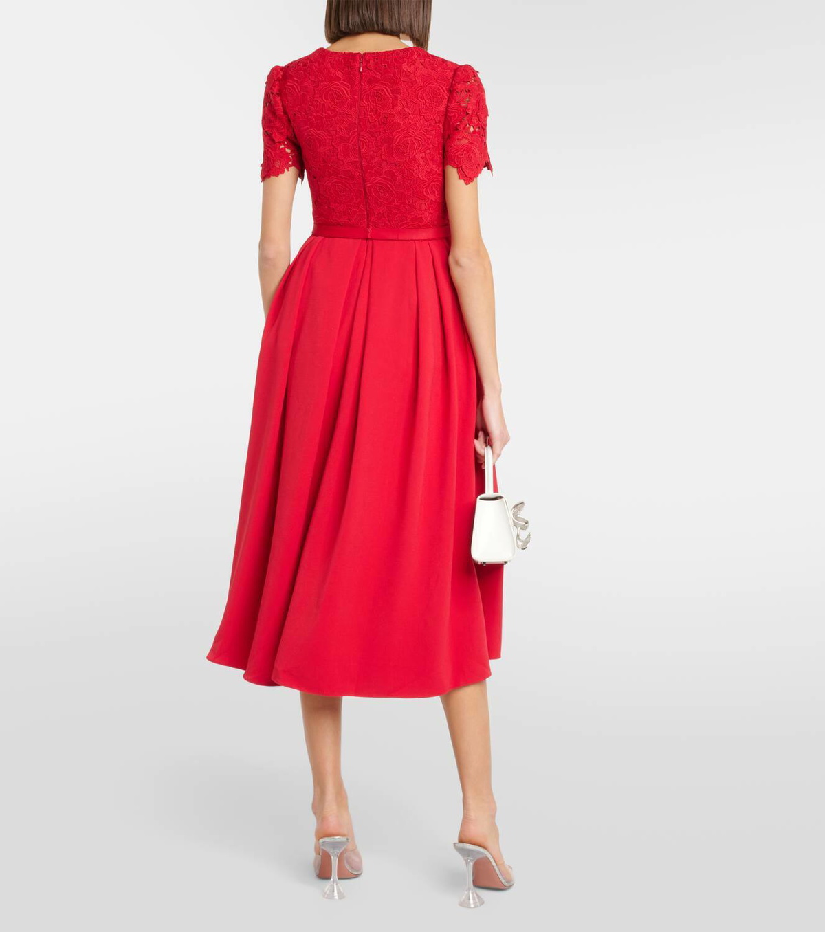 残１！【SELF PORTRAIT】Lace crepe midi dress Self-Portrait Lace crêpe midi dress Self-Portrait