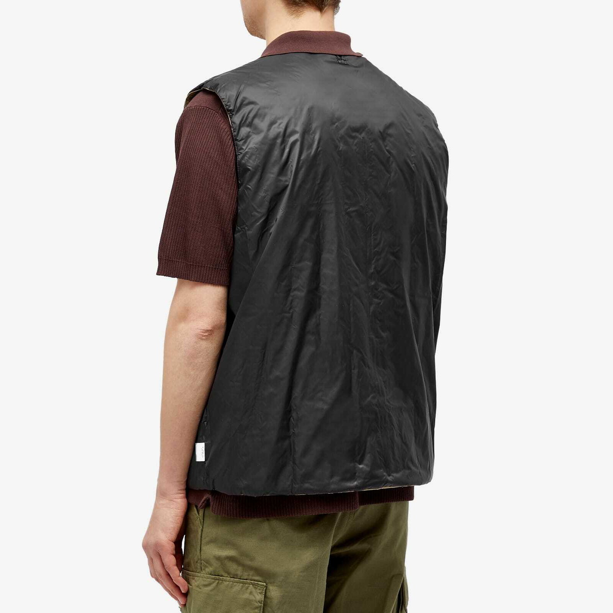 Taion Men's x Beams Lights Reversible Down Vest in Beige Taion Men's x Beams Lights Reversible Down Vest in Beige