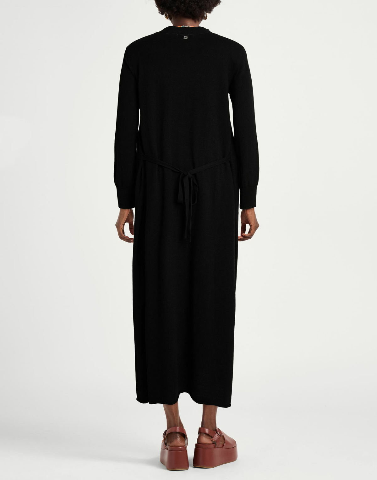 Manila Grace Womens Midi dress in Black