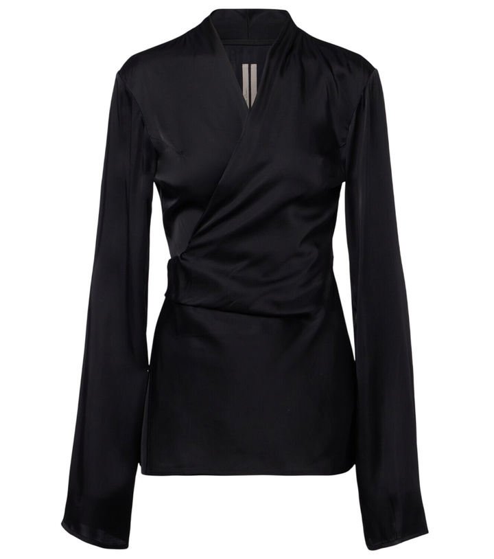 Photo: Rick Owens Laura satin wrap top