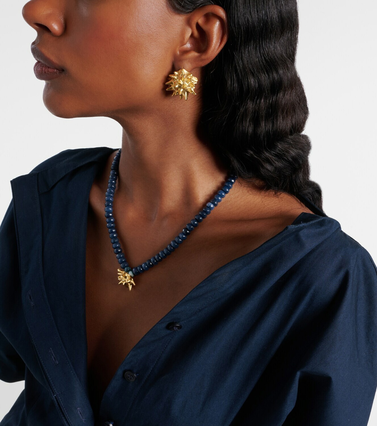 Ysso Sea Urchin 24kt gold-plated earrings