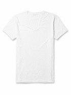 Derek Rose - Jack Pima Cotton-Blend T-Shirt - White