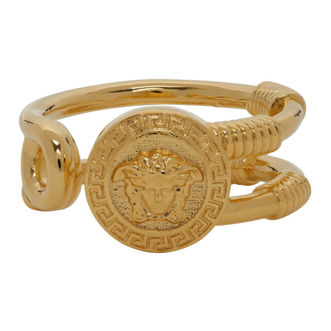 Photo: Versace Gold Safety Pin Ring