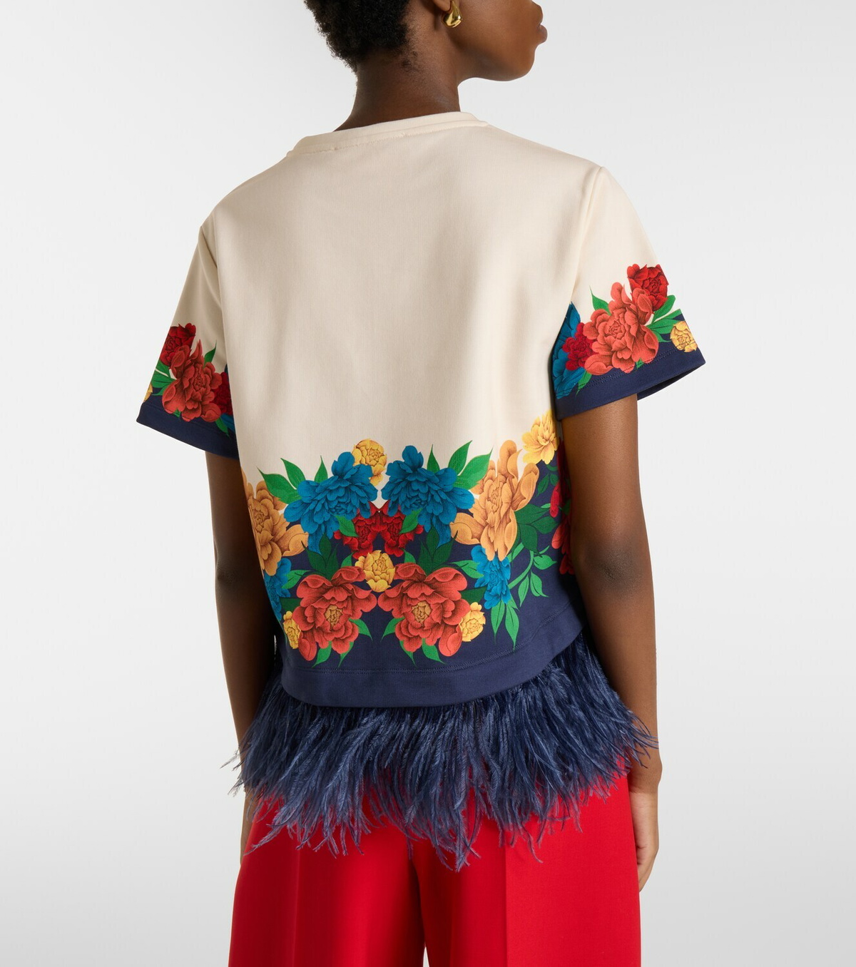 La DoubleJ La Scala floral cotton jersey T-shirt