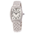 Franck Muller Cintree Curvex Quartz Diamond Silver Dial Watch 2250 QZ D OG
