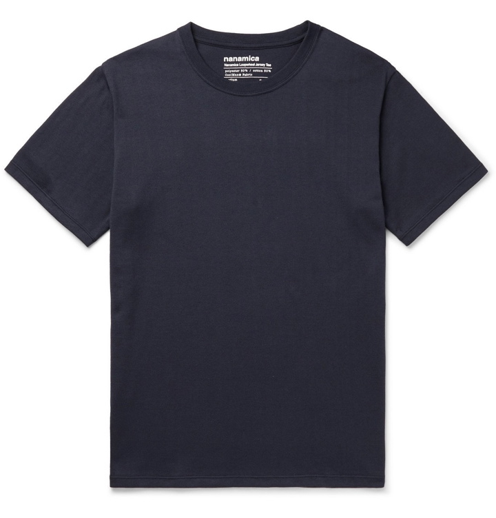 Photo: NANAMICA - COOLMAX Cotton-Blend Jersey T-Shirt - Blue