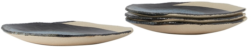 JAR CERAMISTES Blue & Black Wabi Dinner Plate Set